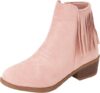 bebe Microsuede Western Boots with Fringe
