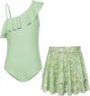 GRACE KARIN One Piece Swimsuit with Mesh Skirt