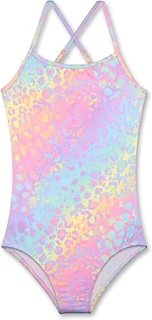 LUOUSE Girls Sparkle Swimsuit