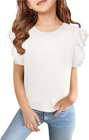 Haloumoning Ruffle Short Sleeve T-Shirt