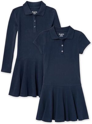 The Children’s Place Short Long Sleeve Polo Dress