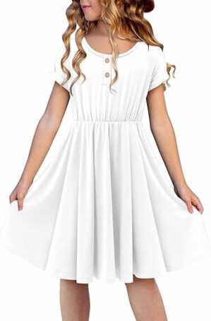 Yoklass Short Sleeve Casual A-Line Dress