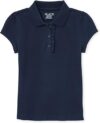 The Children’s Place Girls’ Short Sleeve Ruffle Pique Polo