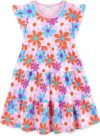 Bumeex Summer Cotton Ruffle Swing Dress