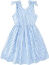 Enlifety Bowknot Strap V Neck Sundress