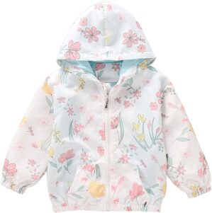 Little Hand Girls Unicorn Flamingo Hooded Windbreaker