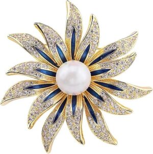 Yeap Yeap Gold Pearl Flower Brooch