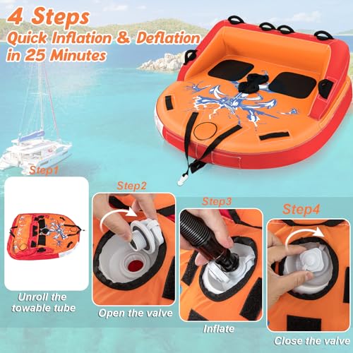 Goplus Sofa Style Inflatable Towable Tubes for Boating - Image 5