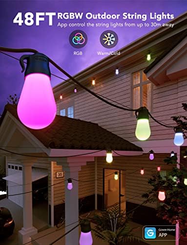 Govee Outdoor RGBIC String Lights, 15 Dimmable LEDs - Image 4