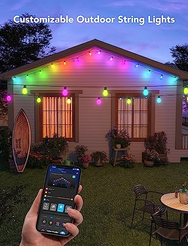 Govee Outdoor RGBIC String Lights, 15 Dimmable LEDs - Image 2