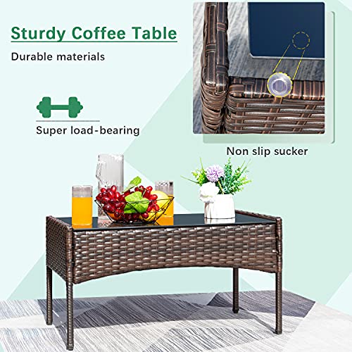 Greesum 4-Piece Outdoor Wicker Furniture Set - Image 4
