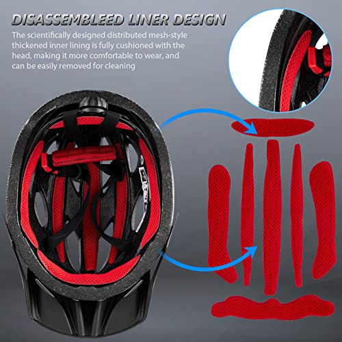 Gudook Lightweight Adjustable Bike Helmet with Visor - Image 3