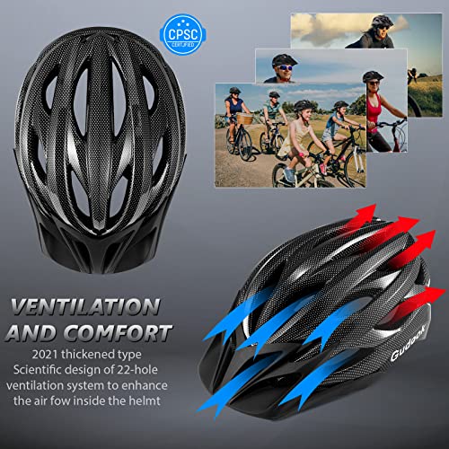 Gudook Lightweight Adjustable Bike Helmet with Visor - Image 2