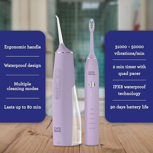 GuruNanda Portable Water Flosser And Electric Toothbrush - Image 3