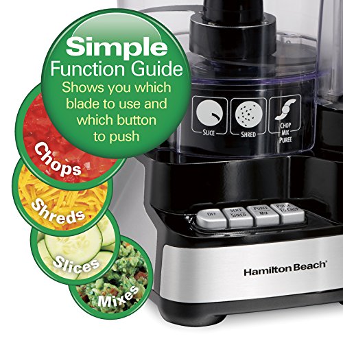 Hamilton Beach 12-Cup Food Processor, Stainless Steel Blades - Image 4