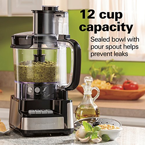 Hamilton Beach 12-Cup Food Processor, Stainless Steel Blades - Image 5