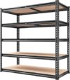 REIBII Heavy Duty 2000LBS 5-Tier Garage Shelving