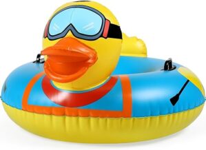 Syhood Heavy Duty Inflatable Duck Snow Tube