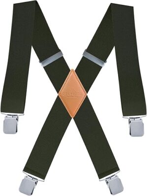 ZEAIFROOG Heavy Duty Men’s X-Shaped Suspenders