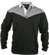 Guinness Heritage Charcoal Black Long Sleeve Rugby Shirt