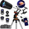 MEEZAA High-Powered 90mm Refractor Telescope