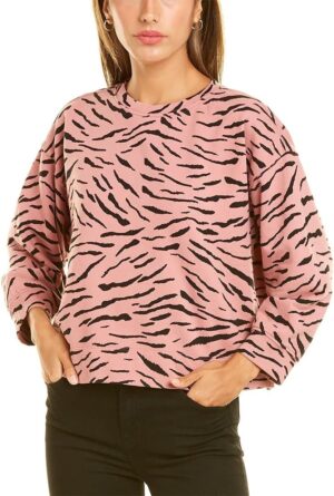 Velvet by Graham & Spencer Hilda Zebra Fleece Sweatshirt