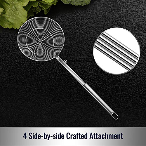 HIWARE Stainless Steel Spider Strainer Ladle, 5.4 Inch - Image 4