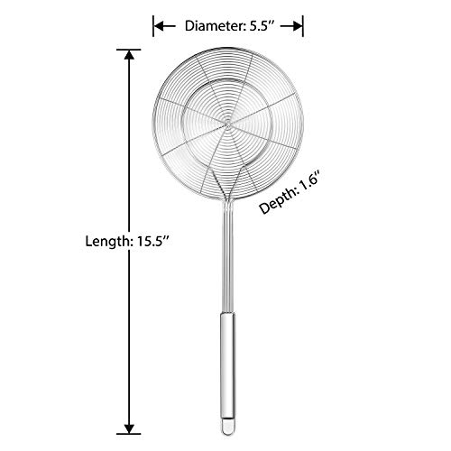 HIWARE Stainless Steel Spider Strainer Ladle, 5.4 Inch - Image 2