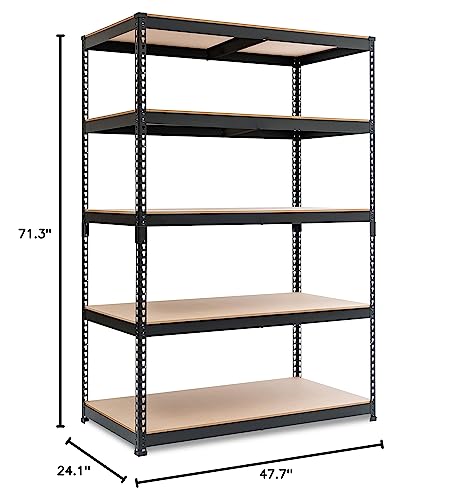 HOMEDANT 5 Tier Adjustable Heavy Duty Metal Shelving - Image 2