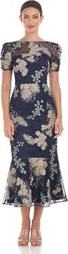 JS Collections Hope Flounce Tea Length Dress