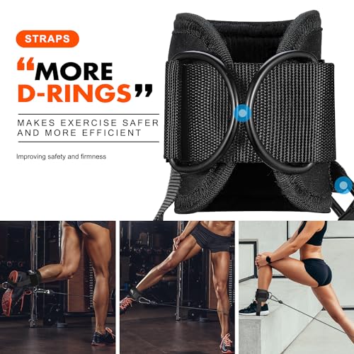 HPYGN Adjustable Padded Ankle Straps for Workouts - Image 3