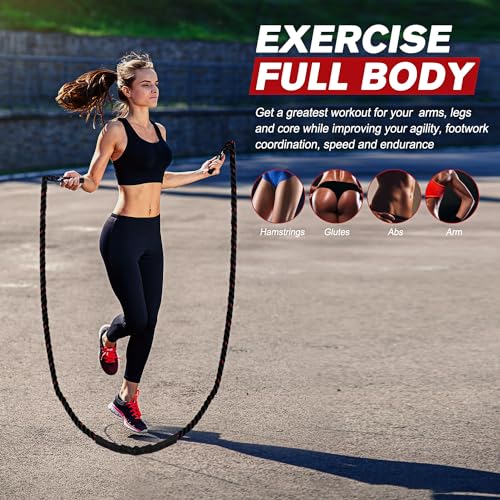 HPYGN Weighted Jump Ropes for Strength Training - Image 5