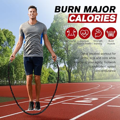 HPYGN Weighted Jump Ropes for Strength Training - Image 2