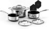 HexClad Hybrid Nonstick 6-Piece Pot Set with Lids