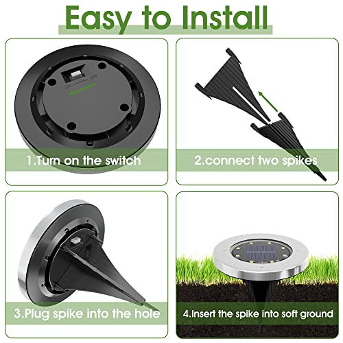 INCX 12 Pack Outdoor Waterproof Solar Garden Lights - Image 4
