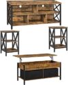 Yaheetech Industrial 4-Piece Living Room Table Set