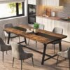 Tribesigns Industrial Large Dining Table for 8