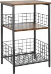 X-cosrack Industrial Retro Side Table with Shelf