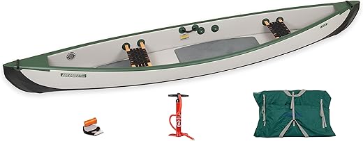 Sea Eagle Inflatable 16β High Pressure Travel Canoe with Accessories