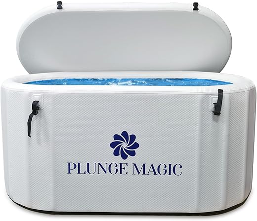 PLUNGE MAGIC Inflatable XL Ice Bath Tub with Cover