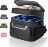 Everfun Insulated Dual Compartment Cooler Bag, Black