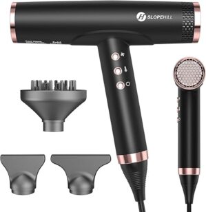 slopehill Ionic Hair Dryer With Diffuser, Lightweight