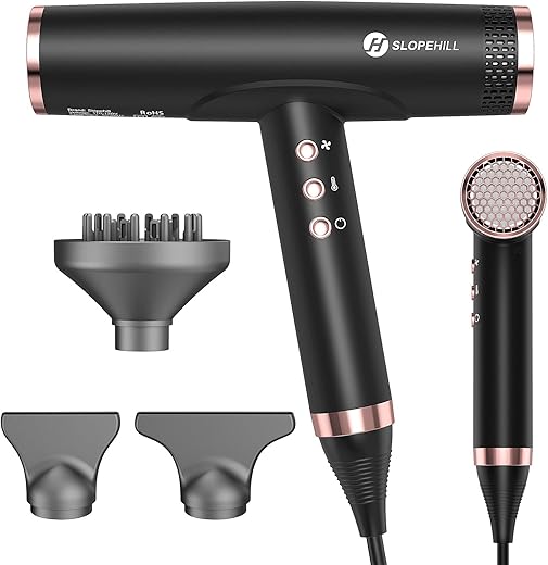 slopehill Ionic Hair Dryer With Diffuser, Lightweight