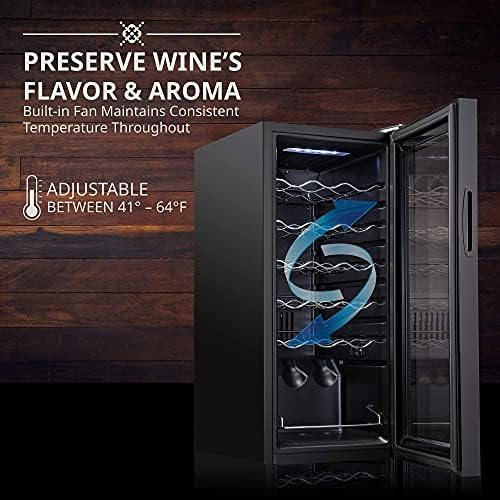 Ivation 18 Bottle Wine Cooler with Lock - Image 3