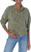 VELVET BY GRAHAM & SPENCER Izzy Camo Fleece Half Zip Sweatshirt