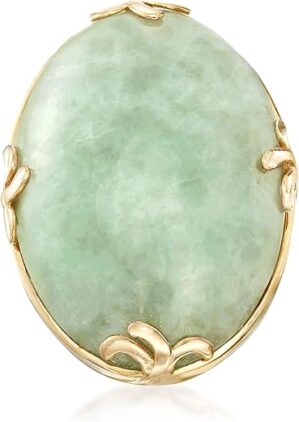 Ross-Simons Jade Ring In 18kt Gold Over Sterling