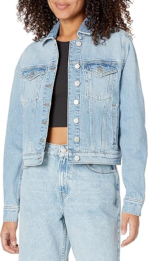 The Drop Jai Cropped Denim Jacket