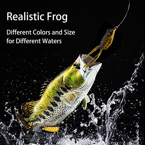 Jeoronuly 5Pcs Topwater Frog Lures with Box - Image 3