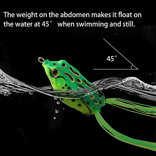 Jeoronuly 5Pcs Topwater Frog Lures with Box - Image 5