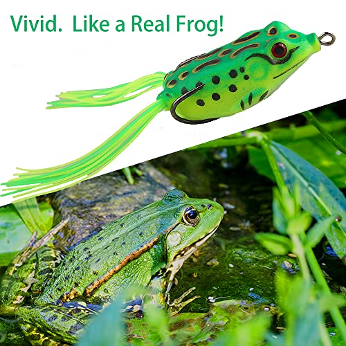 Jeoronuly 5Pcs Topwater Frog Lures with Box - Image 2